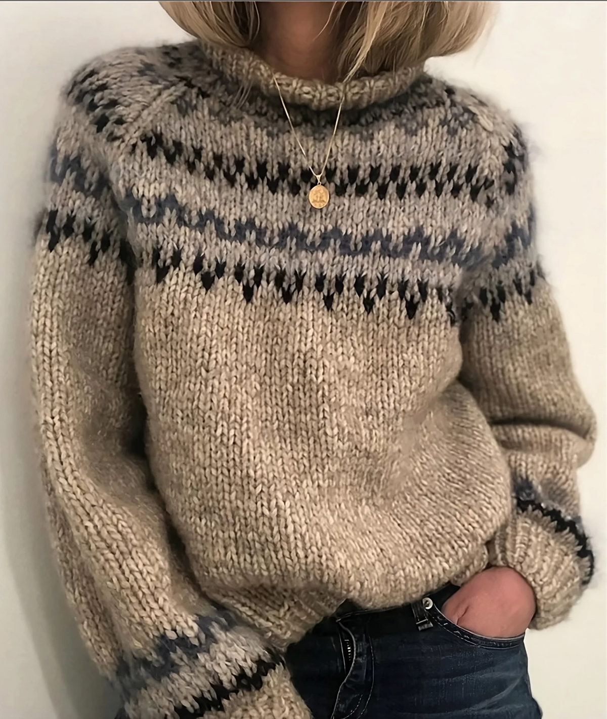 Nordic Rollneck Sweater Femme | Élégance et Chaleur Hivernale