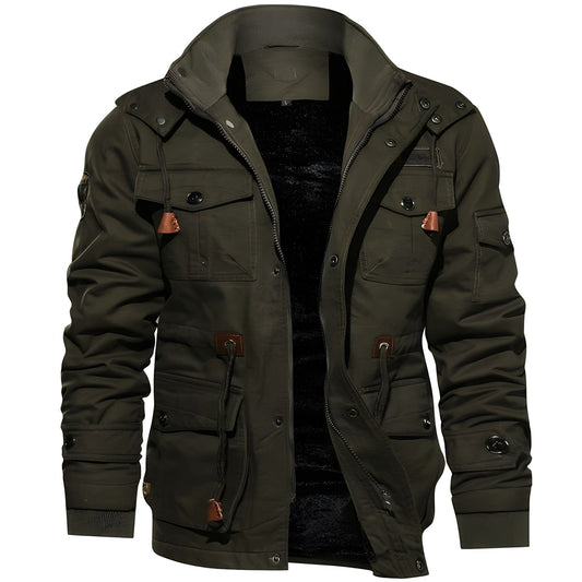 Dominic | Veste Homme Hiver Outdoor Matelassée Chaude avec Capuche et Poches Multiples
