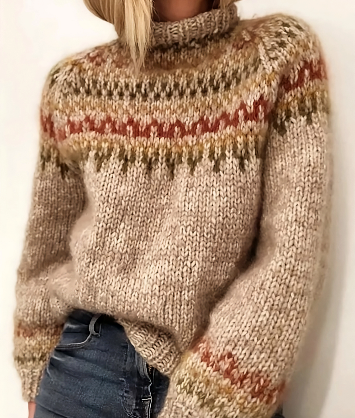 Nordic Rollneck Sweater Femme | Élégance et Chaleur Hivernale – Chic-Rennes
