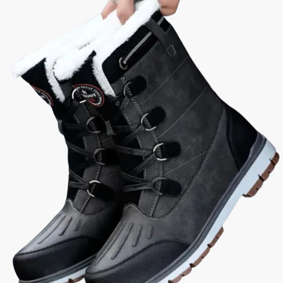 Bottes Hiver Homme | Chaussures Montantes à Lacets avec Semelle en Caoutchouc Antidérapante