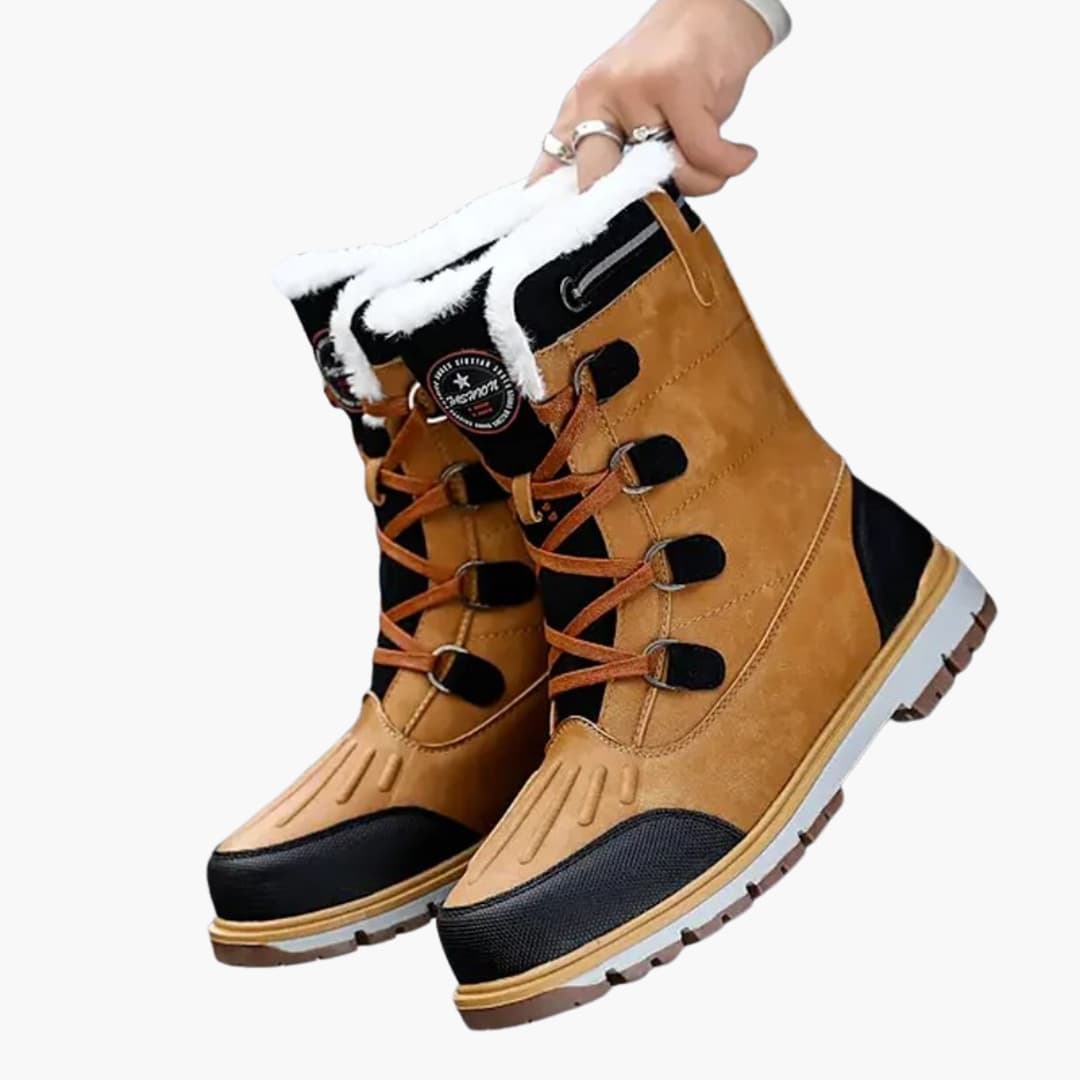 Bottes Hiver Homme | Chaussures Montantes à Lacets avec Semelle en Caoutchouc Antidérapante