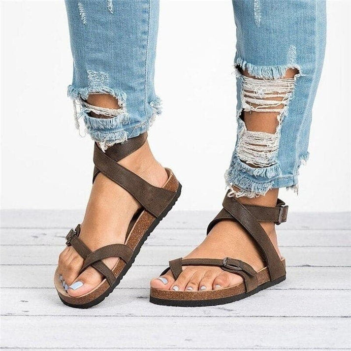 Sandales en Cuir Élégantes – Style Intemporel & Confort Quotidien