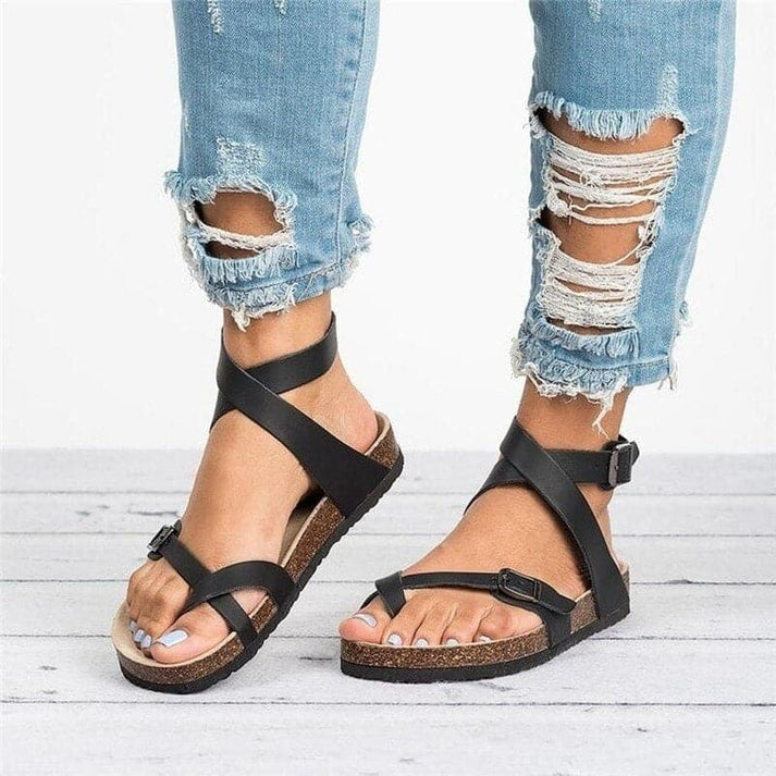 Sandales en Cuir Élégantes – Style Intemporel & Confort Quotidien