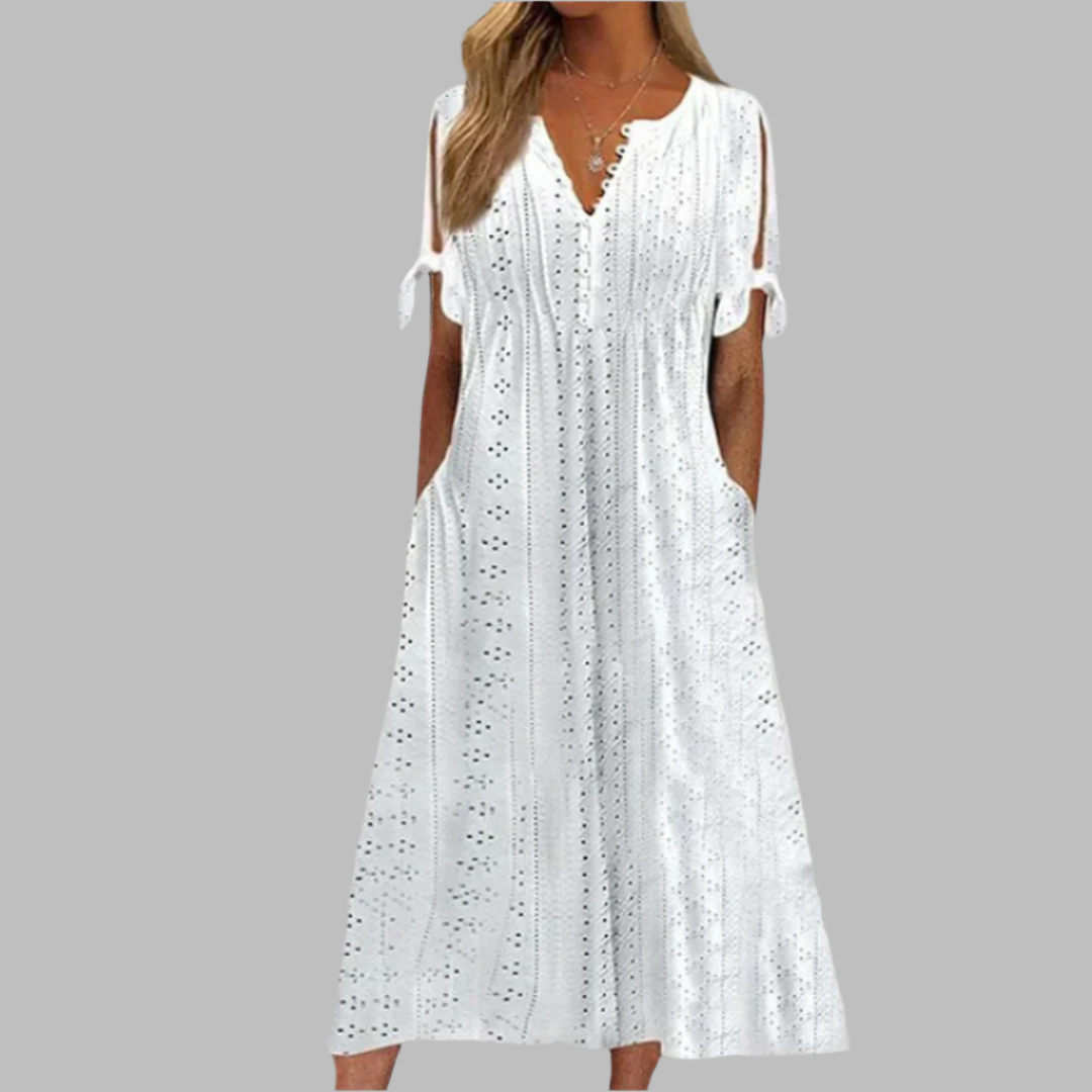 Robe Midi Bohème Élégante – Charme Féminin & Légèreté Naturelle