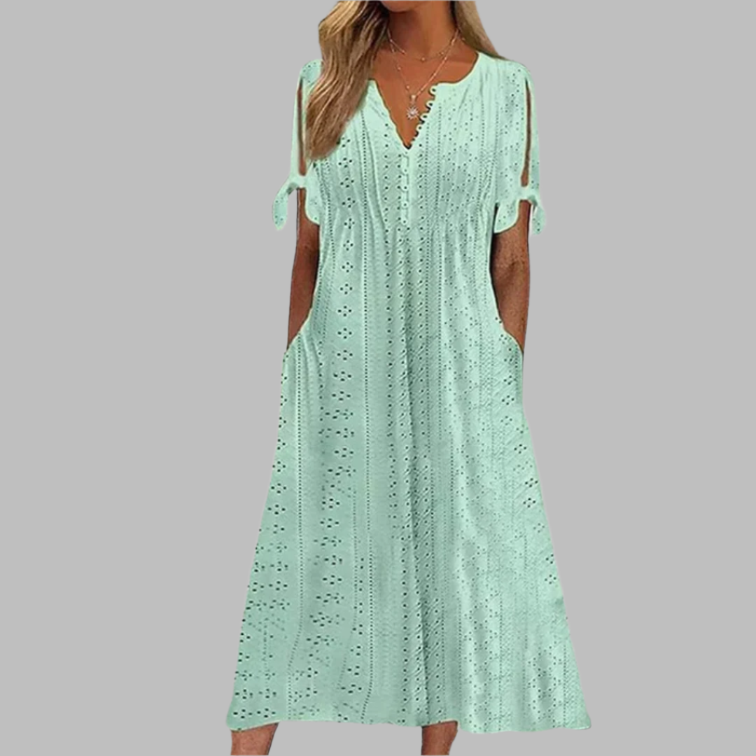 Robe Midi Bohème Élégante – Charme Féminin & Légèreté Naturelle