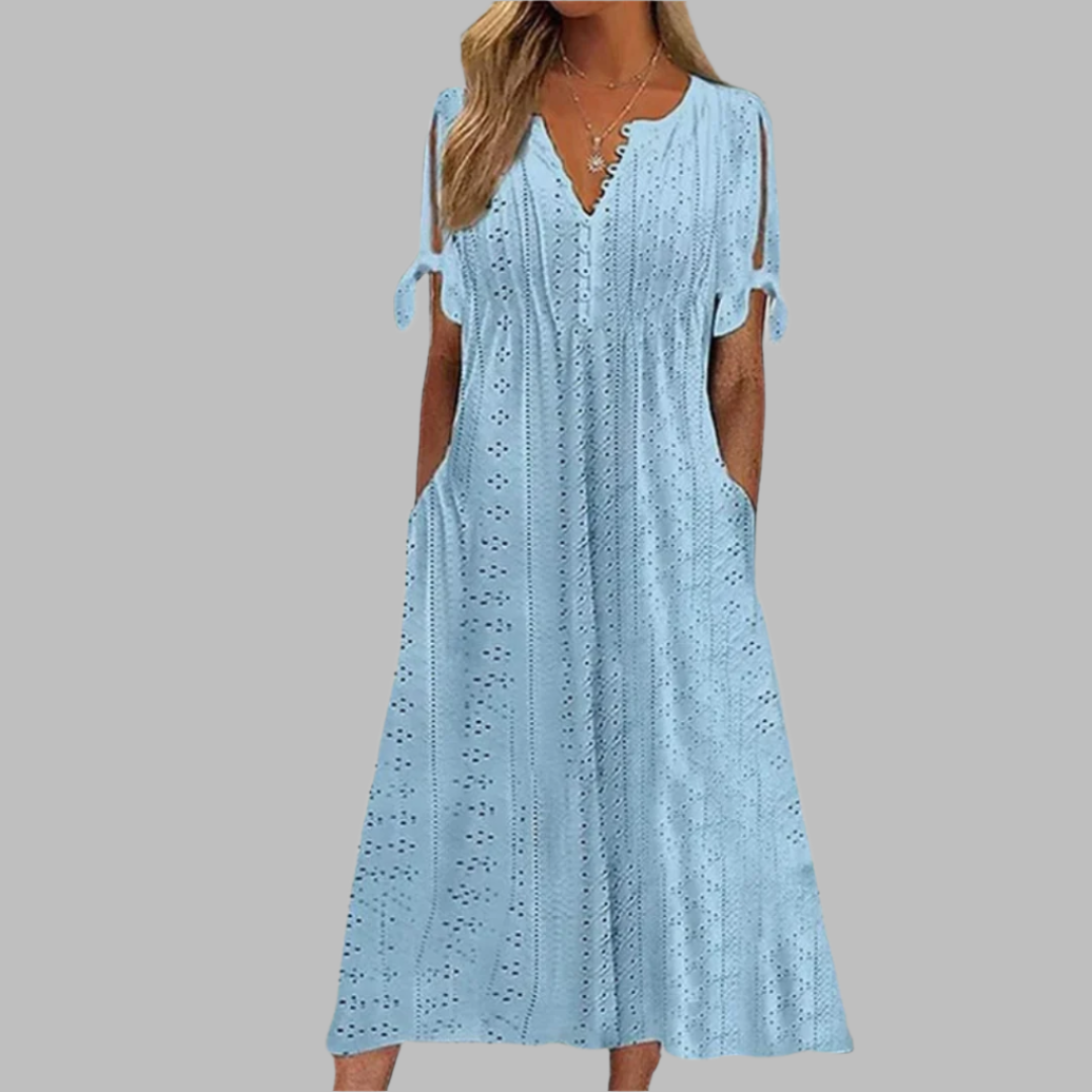 Robe Midi Bohème Élégante – Charme Féminin & Légèreté Naturelle