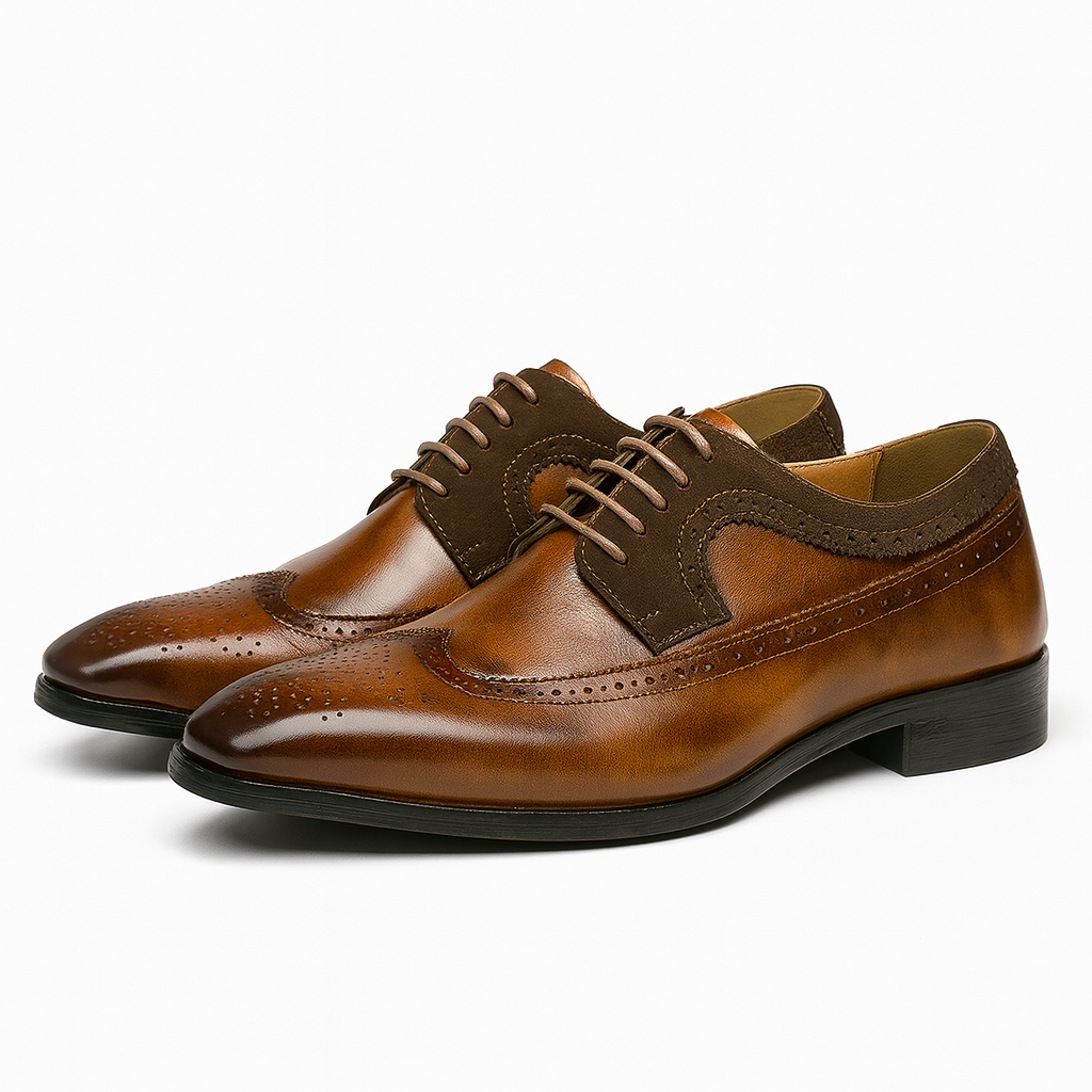 Anton | Chaussures Brogue Oxford Homme | Lacets Classiques pour Tenue Formelle