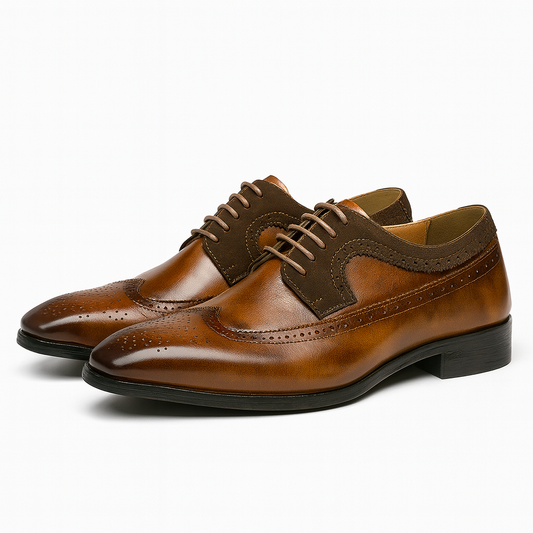 Anton | Chaussures Brogue Oxford Homme | Lacets Classiques pour Tenue Formelle
