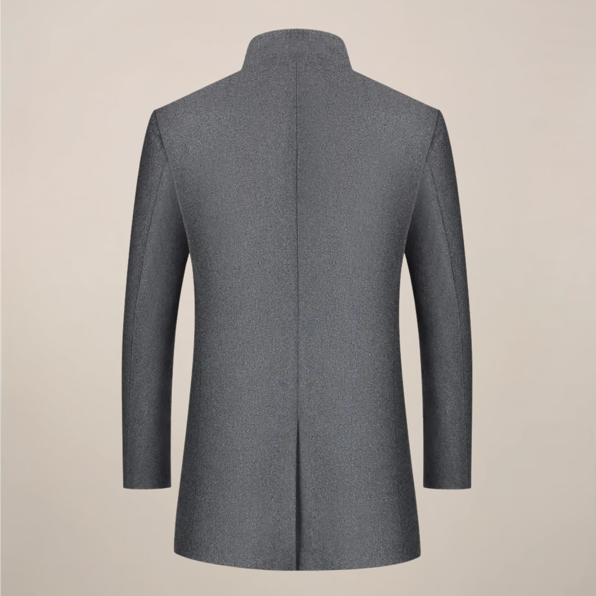 Xander | Manteau Homme Long Élégant | Veste Boutonnée Slim Fit avec Col Montant