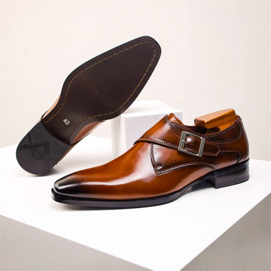 Alvin | Chaussures Homme Monk Strap Dégradé avec Boucle Classique | Élégance et Confort
