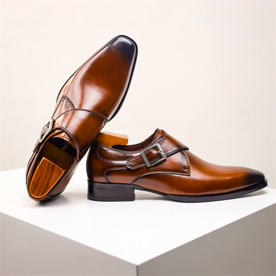 Alvin | Chaussures Homme Monk Strap Dégradé avec Boucle Classique | Élégance et Confort