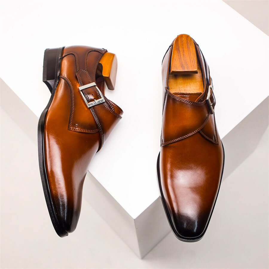 Alvin | Chaussures Homme Monk Strap Dégradé avec Boucle Classique | Élégance et Confort