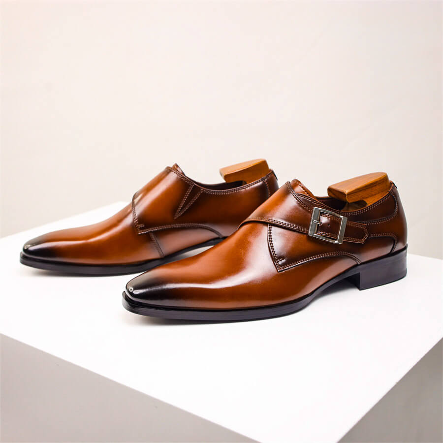 Alvin | Chaussures Homme Monk Strap Dégradé avec Boucle Classique | Élégance et Confort