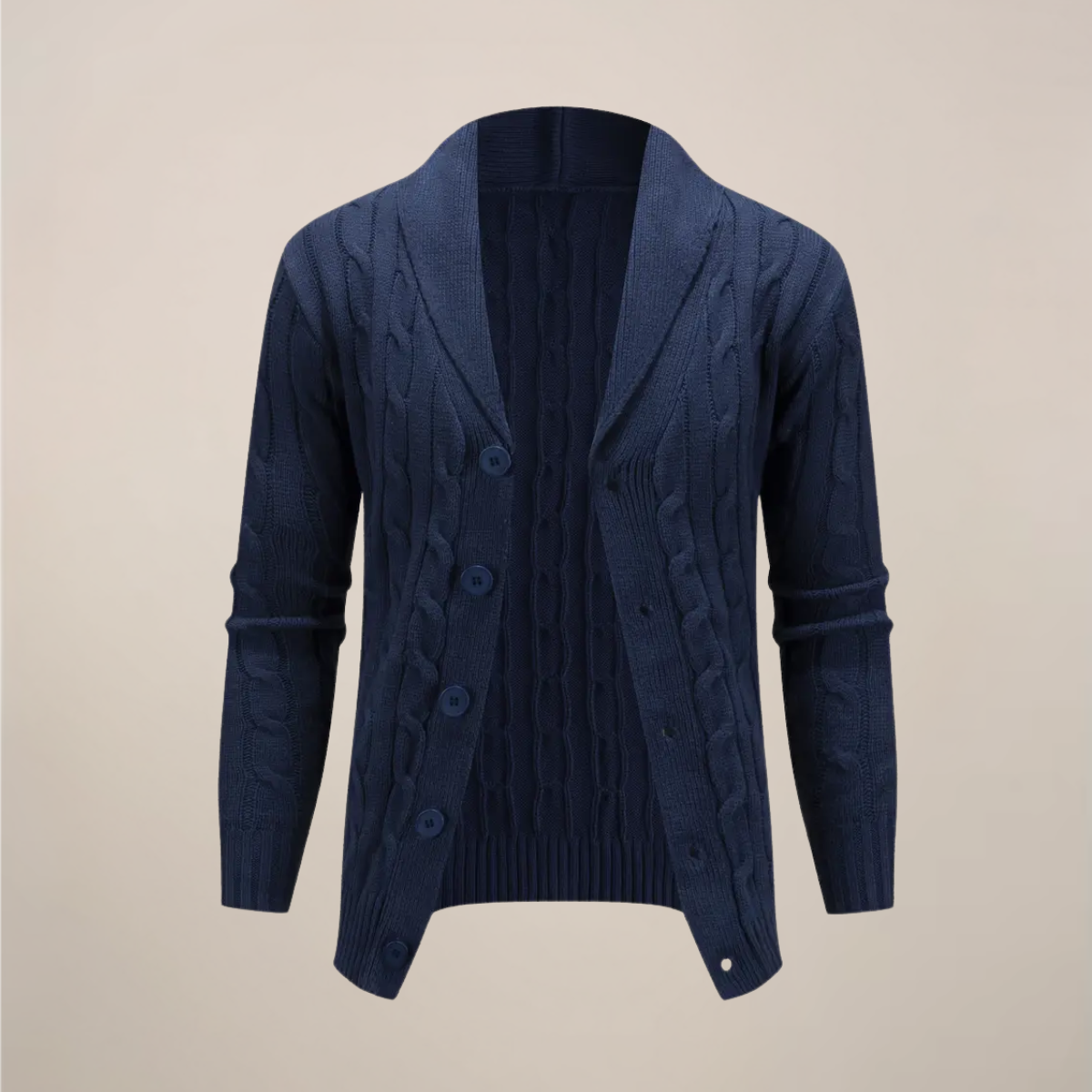 Adam | Cardigan Homme Col Châle | Pull Tricot Épais pour Style Smart Casual et Hiver