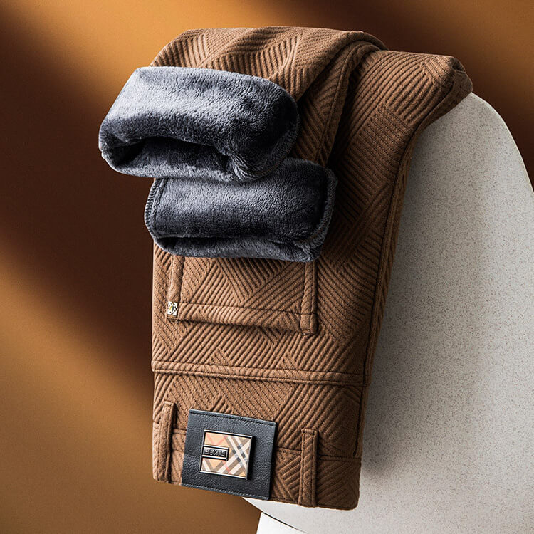 Amos | Pantalon Homme Texturé à Motif Géométrique | Élégance et Confort Moderne