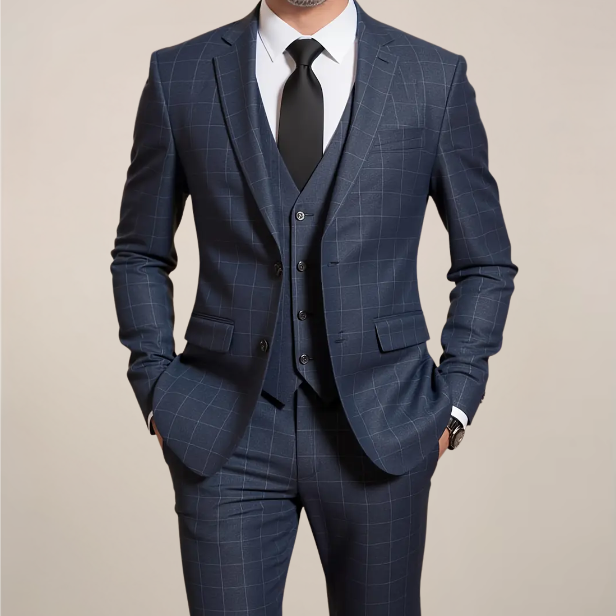 Aaron | Costume Homme Trois Pièces Slim Fit | Ensemble Forme Élégante pour Mariages et Soirées