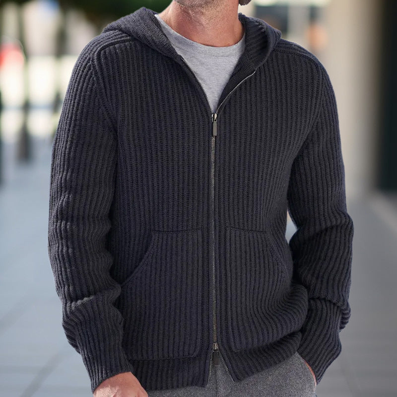Men’s Hooded Cardigan | Gilet Homme à Capuche Chic et Confortable