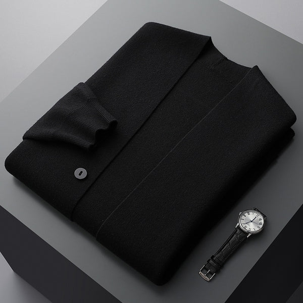 Cardigan Homme en Maille avec Détails Rayés | Élégance Décontractée et Confort Quotidien