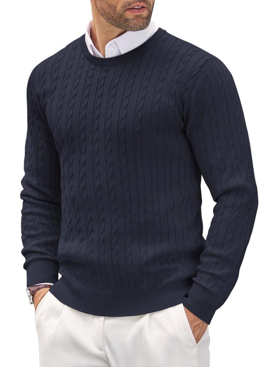 Sweater Homme | Pull Tricoté avec Motif Torsadé Structuré
