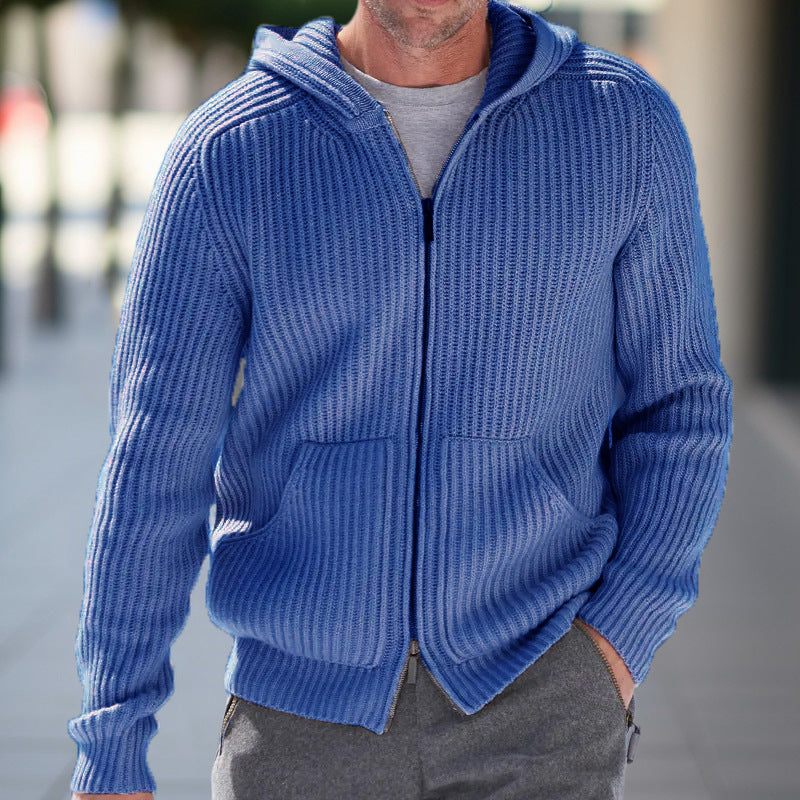 Men’s Hooded Cardigan | Gilet Homme à Capuche Chic et Confortable