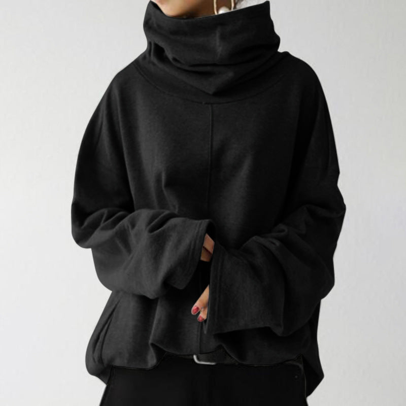 Sweatshirt Oversize Femme à Col Montant | Confort et Style Décontracté