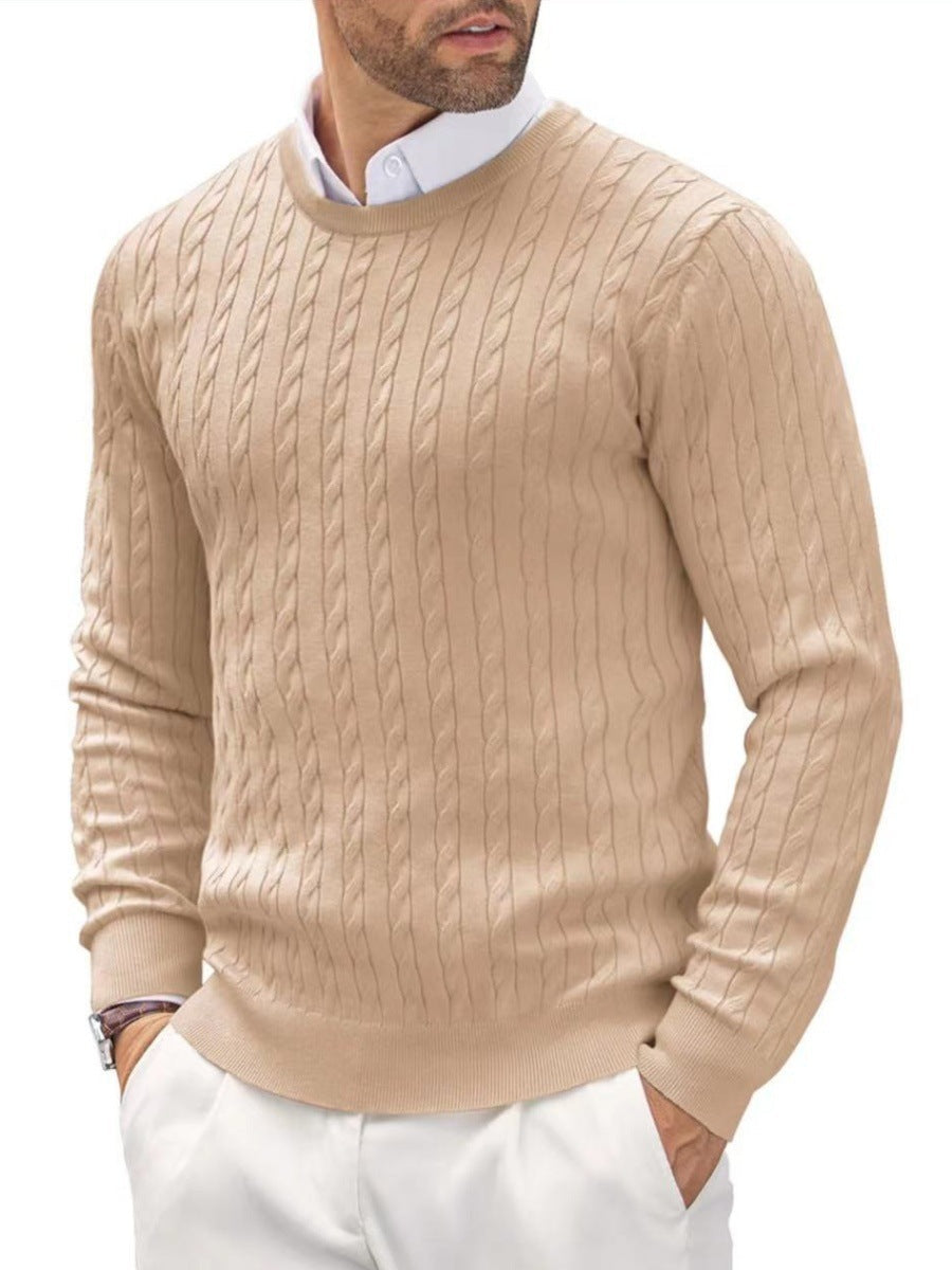 Sweater Homme | Pull Tricoté avec Motif Torsadé Structuré