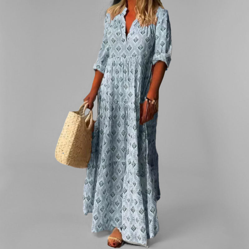 Robe Maxi en Coton pour Femme – Style Vintage & Confort Léger