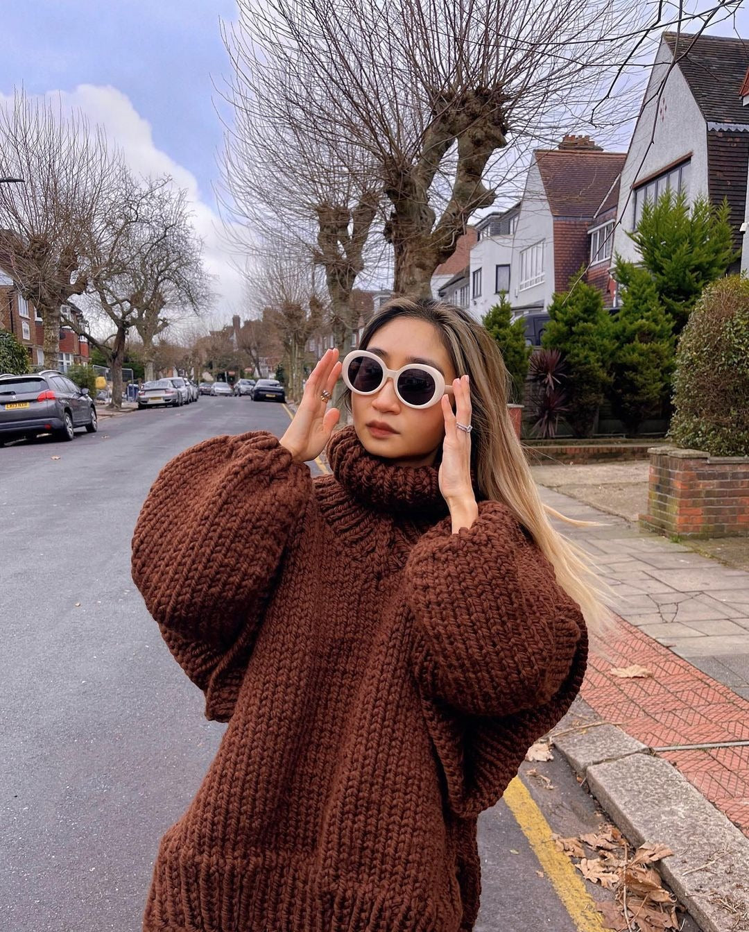 Soline | Pull Femme Col Roulé Oversize en Maille Épaisse Classique
