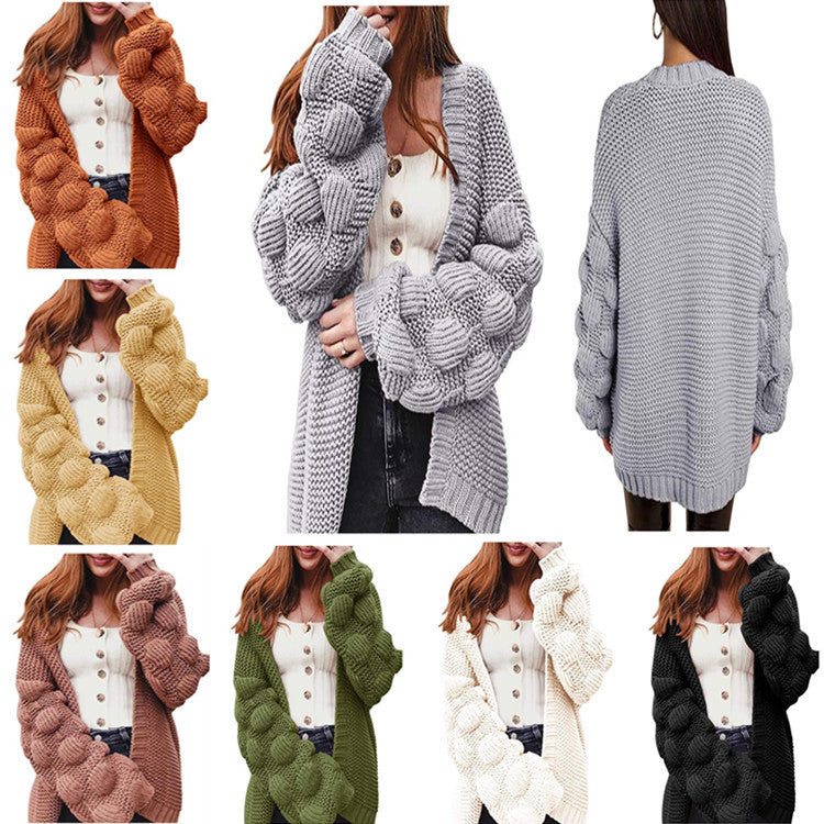 Cardigan Femme | Gilet à Manches Volumineuses