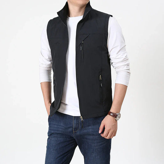 Douglas | Gilet Zippé Homme Sans Manches, Col Montant et Poches Zippées Pratiques