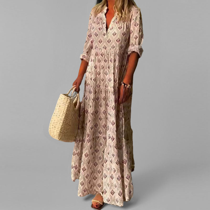 Robe Maxi en Coton pour Femme – Style Vintage & Confort Léger