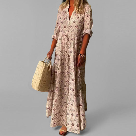 Robe Maxi en Coton pour Femme – Style Vintage & Confort Léger