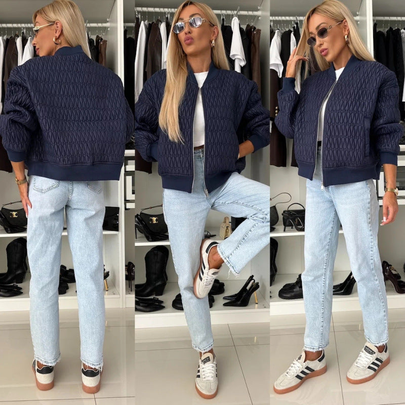 Camille | Veste Bomber Femme Légère Matelassée à Fermeture Éclair