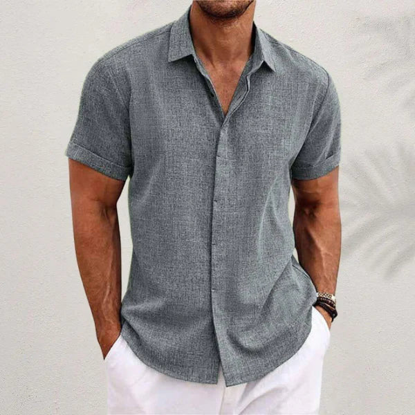 Chemise d’Été en Coton et Lin pour Homme – Fraîcheur & Style Décontracté