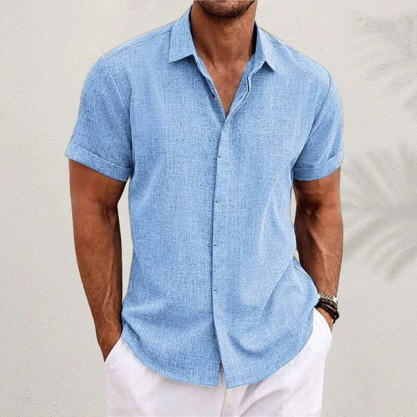 Chemise d’Été en Coton et Lin pour Homme – Fraîcheur & Style Décontracté