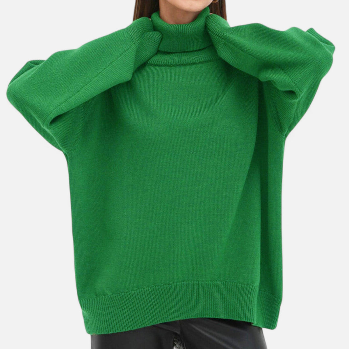 Lison | Pull Femme Oversize à Col Roulé Confortable
