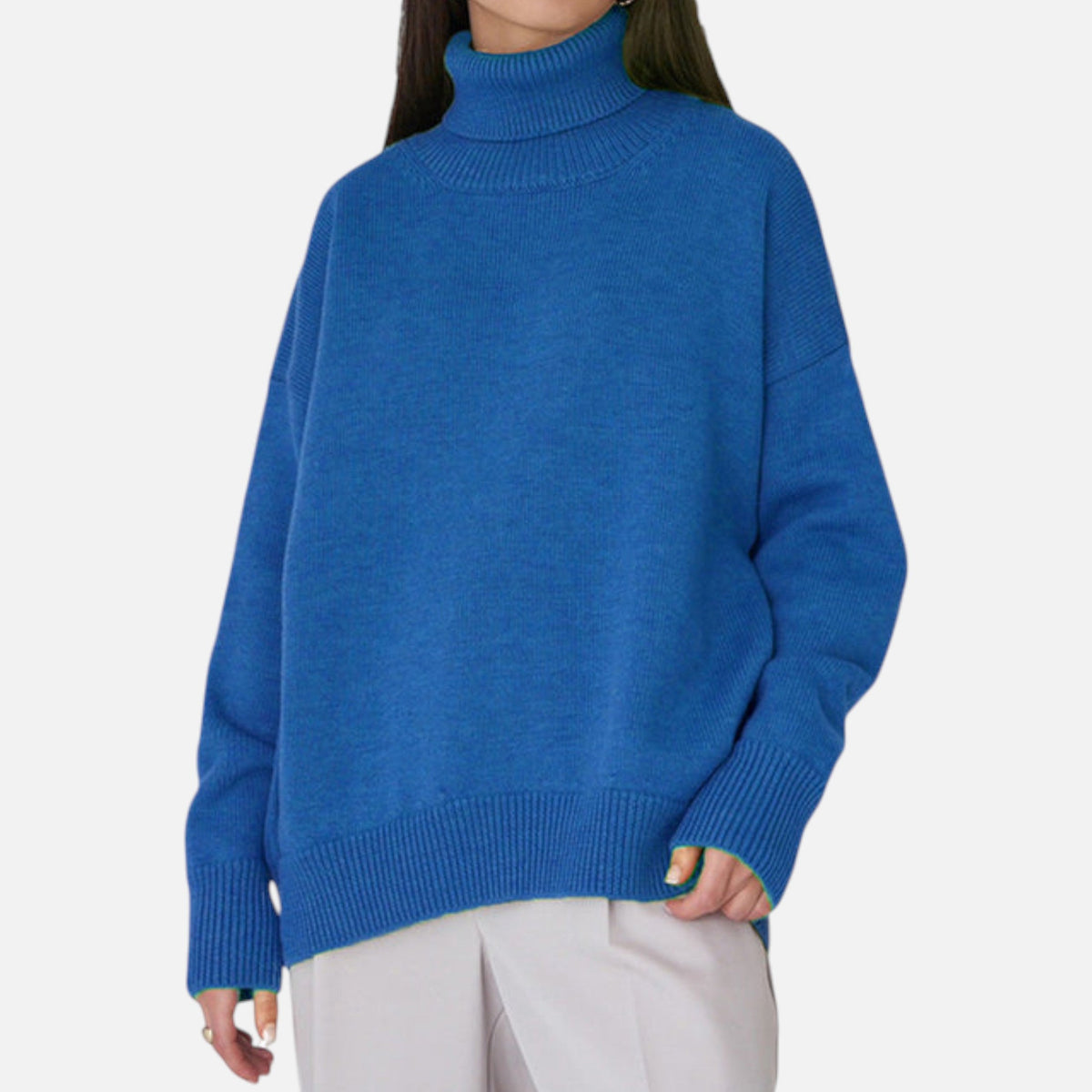 Lison | Pull Femme Oversize à Col Roulé Confortable