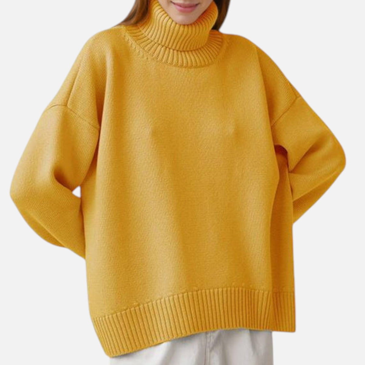 Lison | Pull Femme Oversize à Col Roulé Confortable