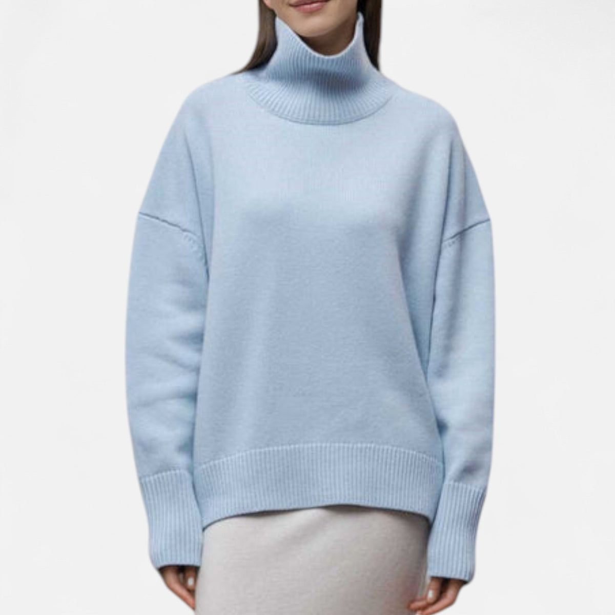 Lison | Pull Femme Oversize à Col Roulé Confortable