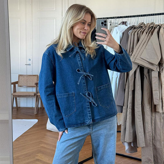 Zélia | Veste Femme en Jean à Nouer, Style Décontracté & Original