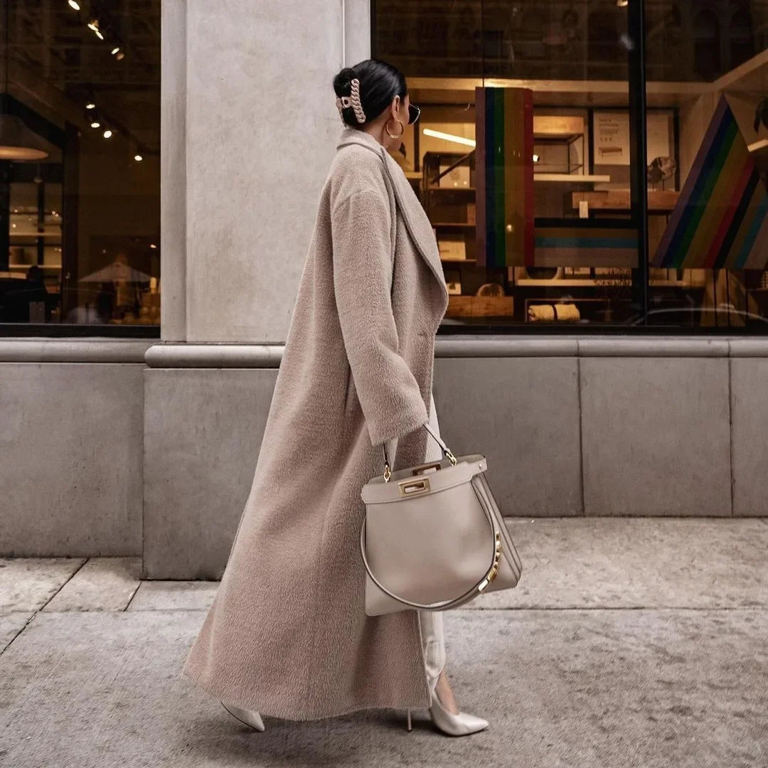 Maxi Wool Coat Femme | Élégance Urbaine et Chaleur Confortable