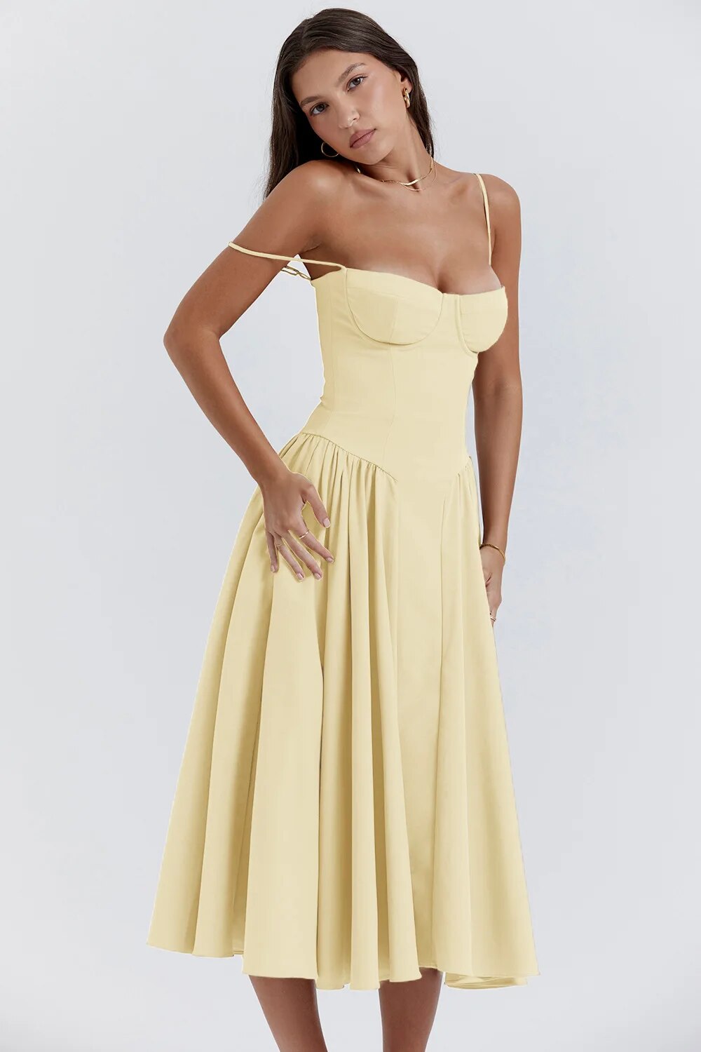 Robe Midi d’Été Élégante – Style Décontracté & Charme Vintage