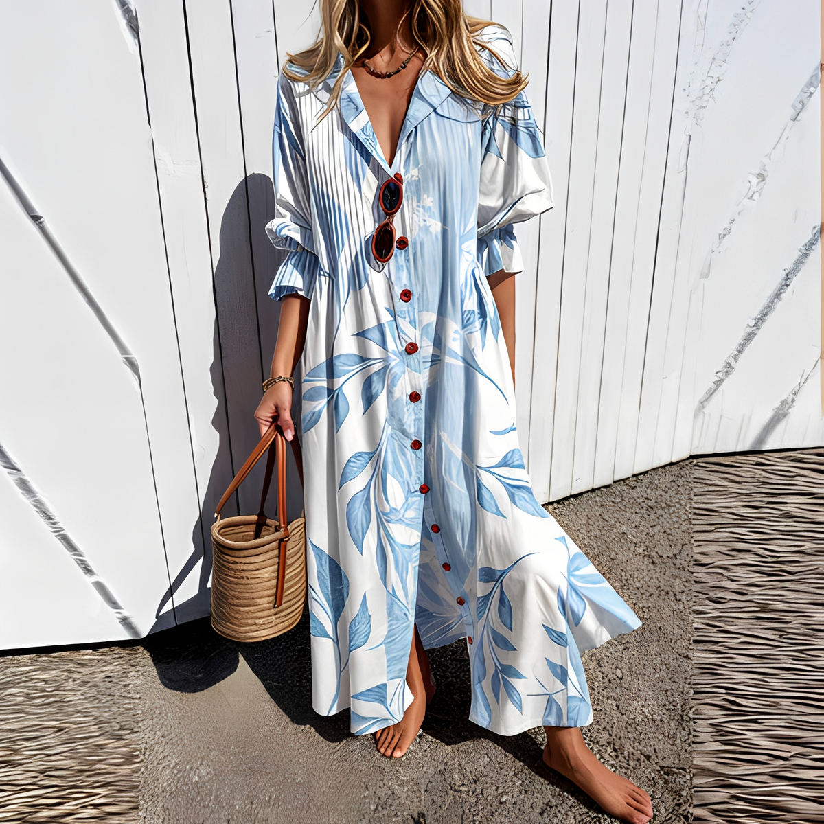 Robe Longue d’Été Femme – Élégance Légère et Confort Quotidien