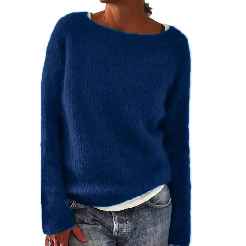 Pull Femme Col Rond | Tricot Chaud et Élégant pour l’Hiver