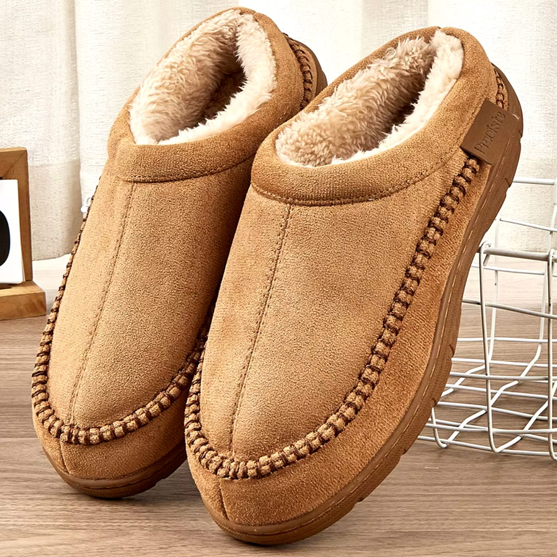 Blackthorne | Chaussons Mules Homme en Mousse à Mémoire de Forme avec Doublure Chaude & Semelle Antidérapante