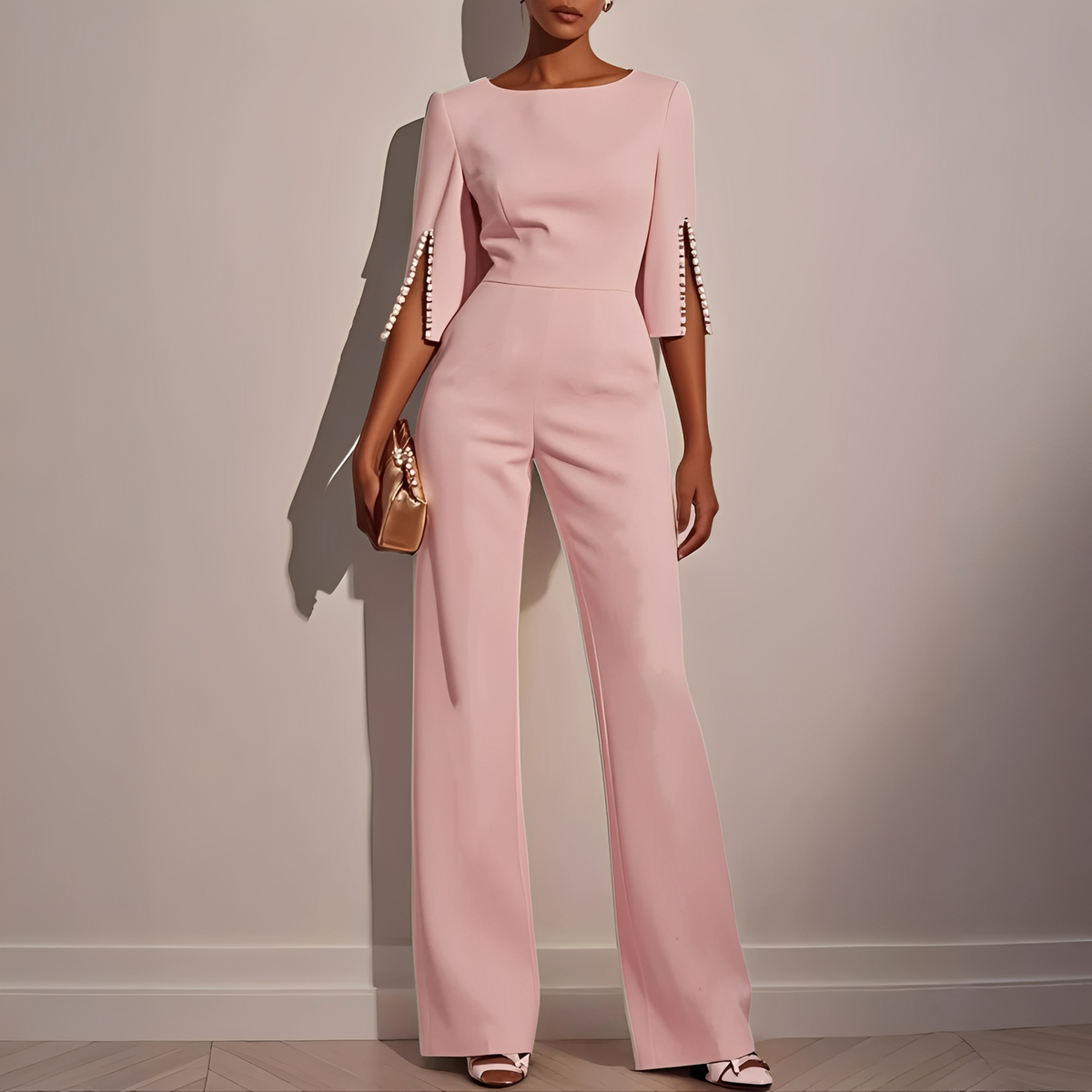 Combinaison Femme Manches Évasées – Élégance Moderne pour Occasions Spéciales