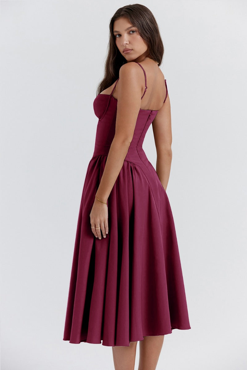 Robe Midi d’Été Élégante – Style Décontracté & Charme Vintage