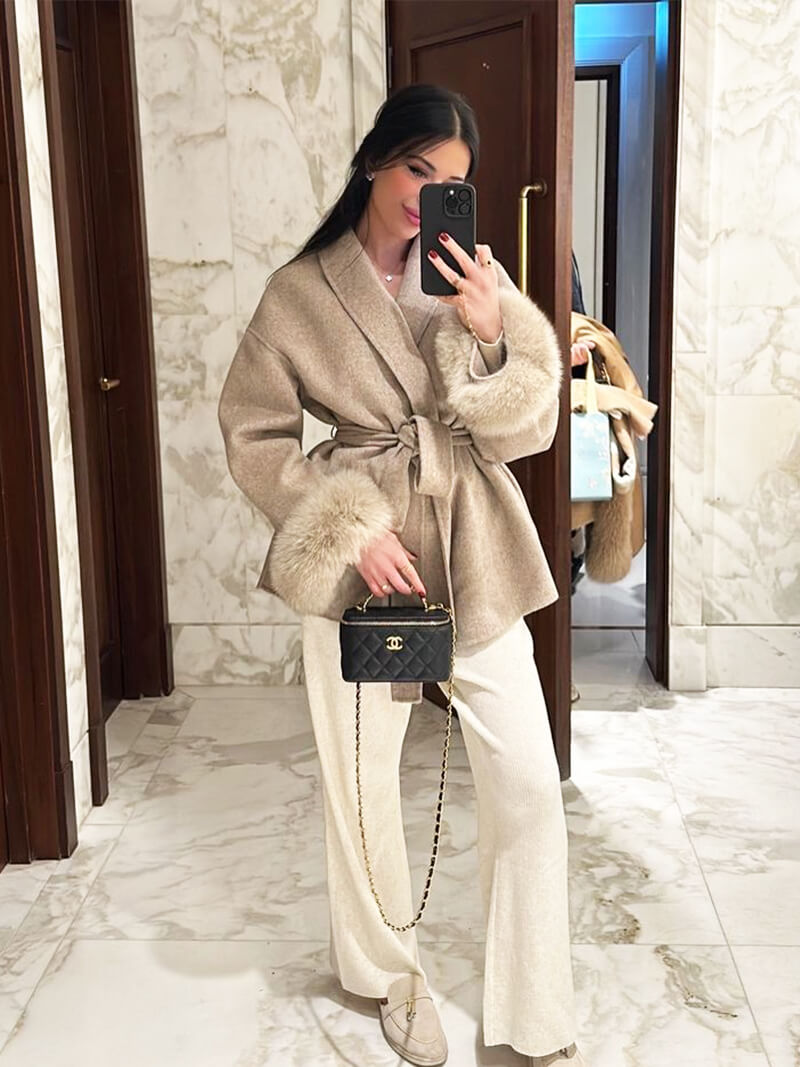 Manteau Femme Élégant à Fourrure | Chic, Confortable & Polyvalent