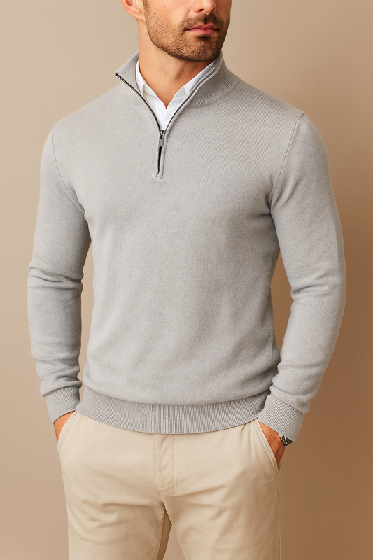 Pull pour homme à demi-fermeture éclair – Confortable, Polyvalent & Moderne