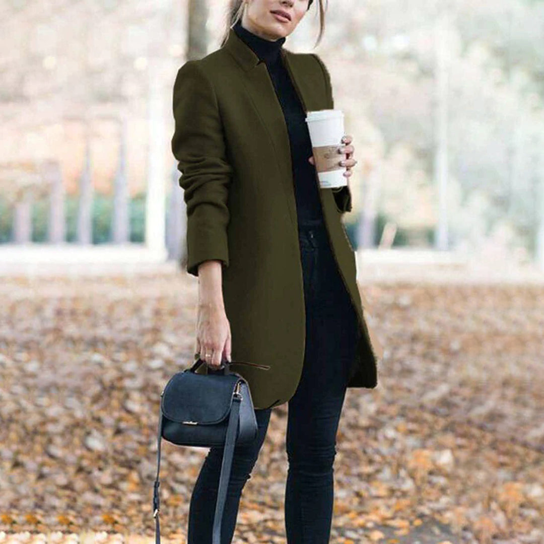 Sylvaine | Blazer Femme Élégant Uni Coupe Tendance pour Bureau et Sorties